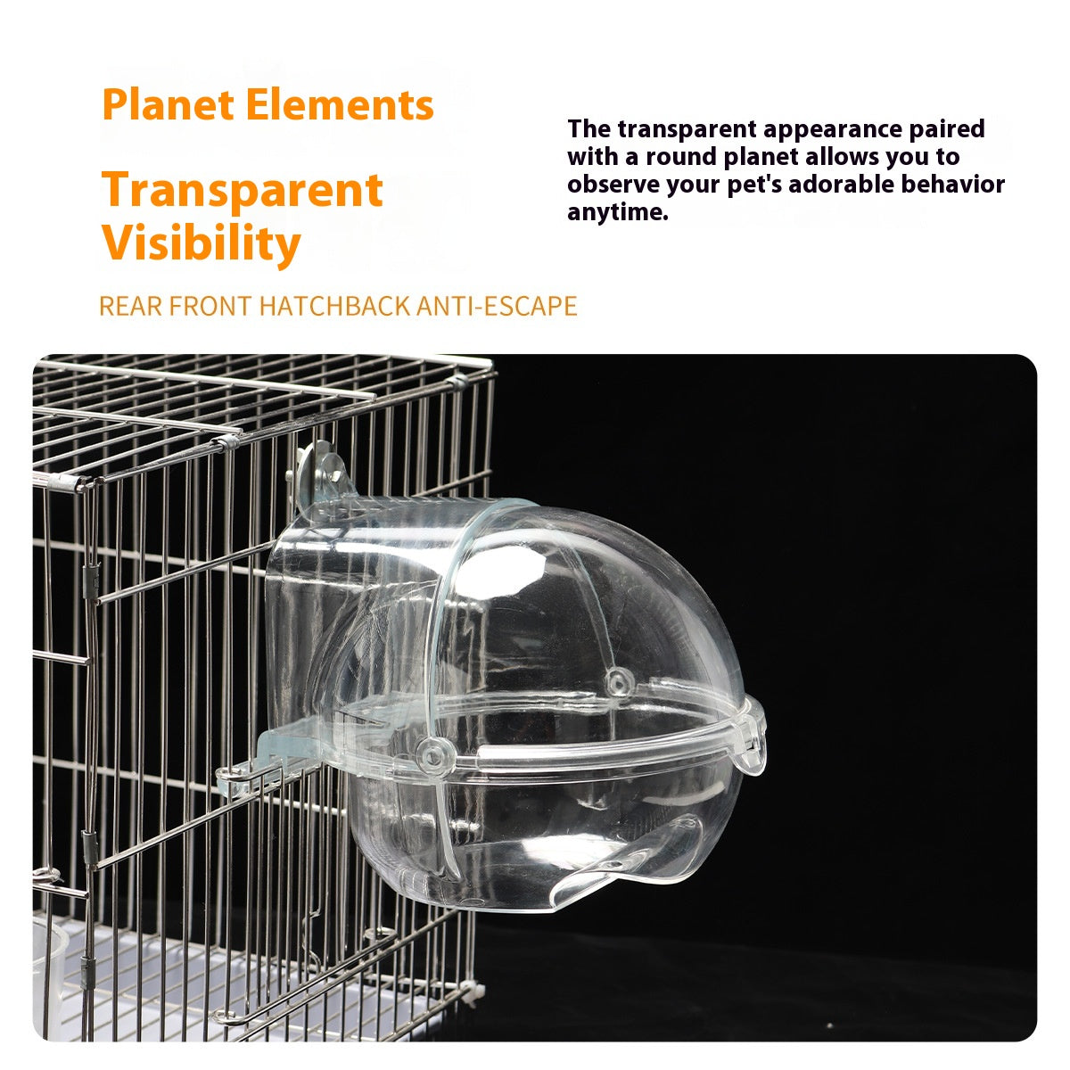 Bird Bath Tub Transparent - Plug-in Parrot Bathing Bowl Cage Accessory