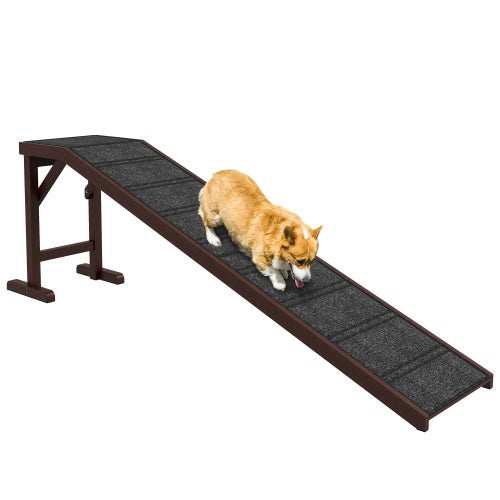 PawHut Dog Ramp for Bed - Non-Slip Carpet Pet Ramp