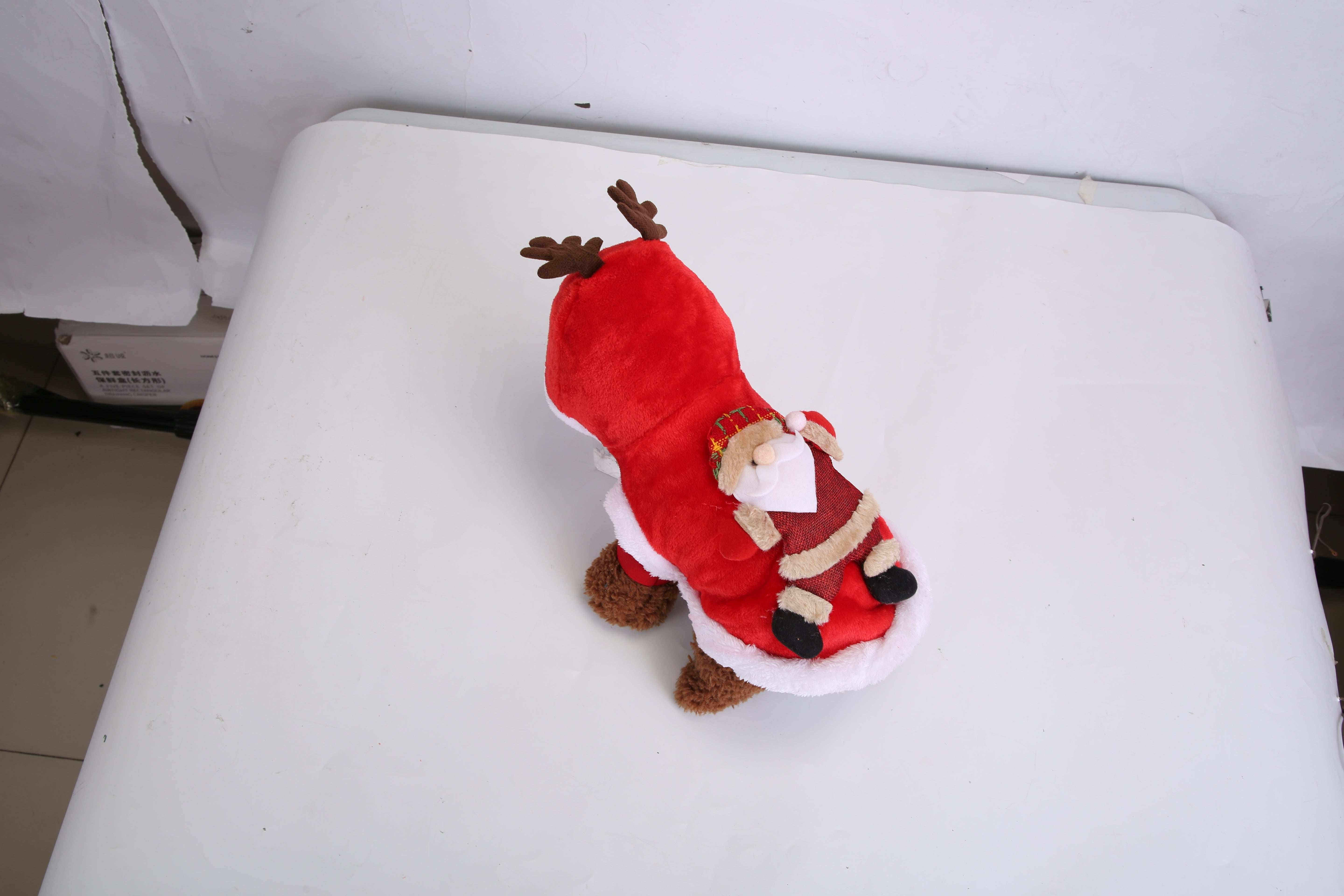 Christmas Santa Reindeer Pet Outfit - 3D Antlers