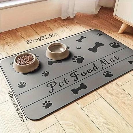 Dog Paws & Bones Pet Absorbent Non-slip Feeding Placemat