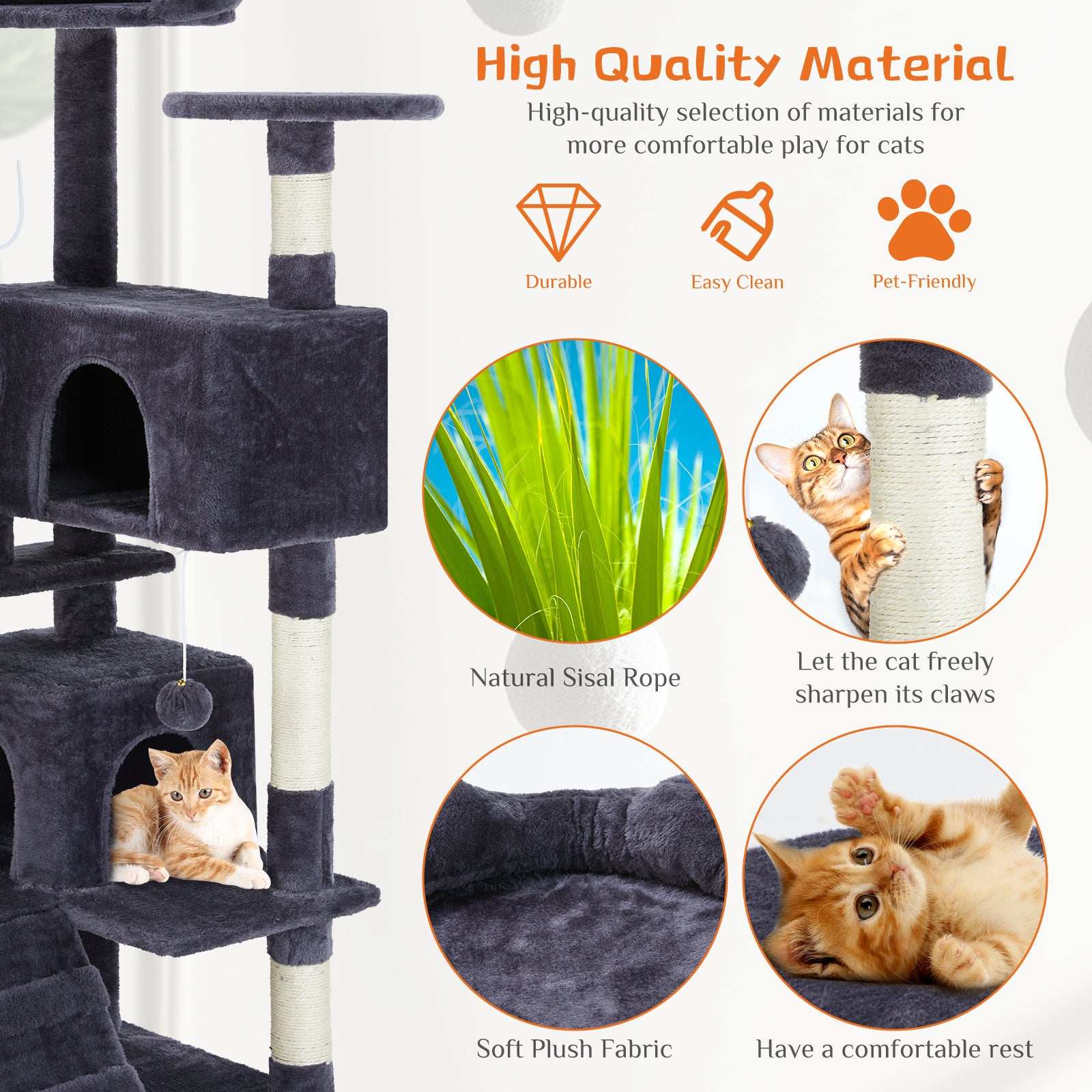 Multi Functional Cat Treehouse Cat Climbing Frame