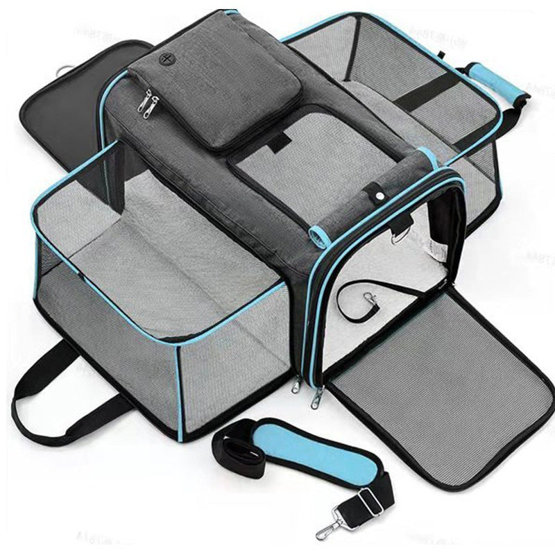 Foldable Pet Carrier Bag - Car Seat Travel Bag for Cats and Small Dogs