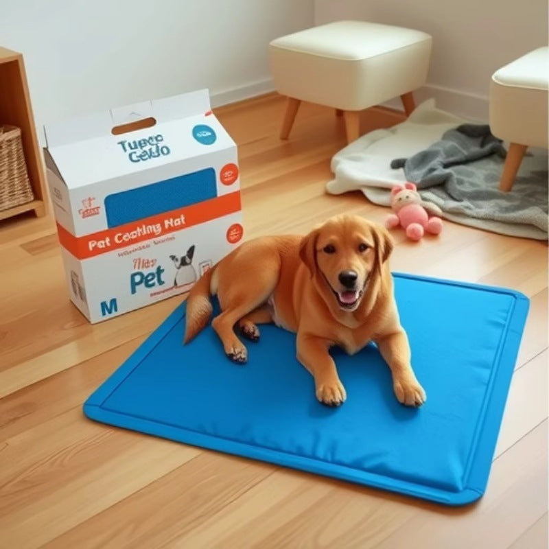 Pet Gel-Sponge Cooling Mat - Happy Paws Chill Out!