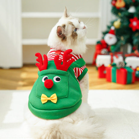 Christmas Reindeer Pet Costume - Dog & Cat Holiday Outfit