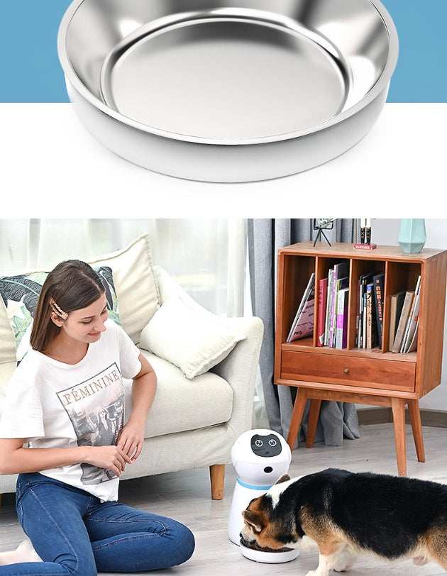 Automatic Robot Style Intelligent Audible Pet Feeder - Record your Message