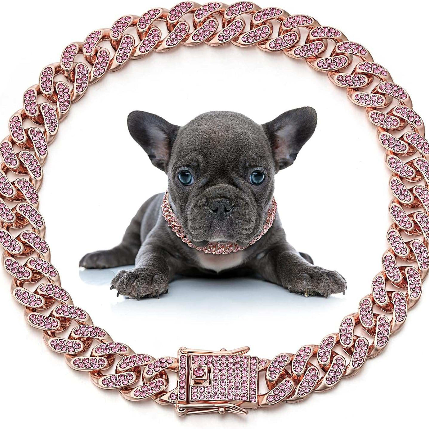 Dog & Cat Metal Chain Crystal Collar Necklace Pet Jewelry - Accessories For Small Medium Large Dogs & Cats