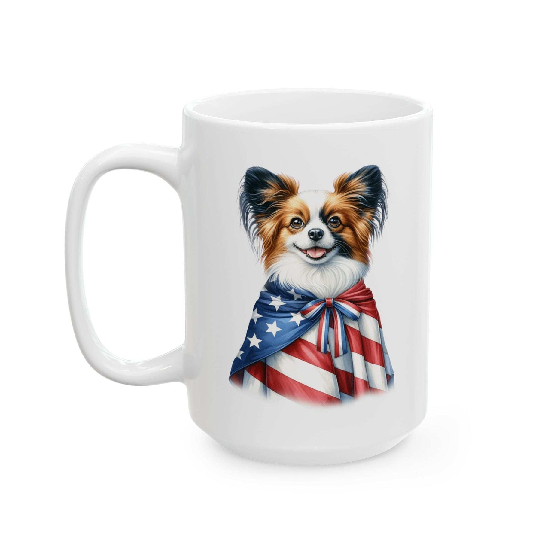 Papillion Patriotic Ceramic Mug – 11oz & 15oz | Perfect for Independence Day & All-American Celebrations