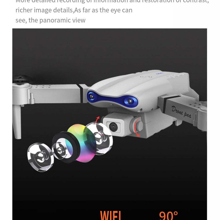 E99 Smart Pet Photography Drone - Foldable RC Camera with Real-Time Video