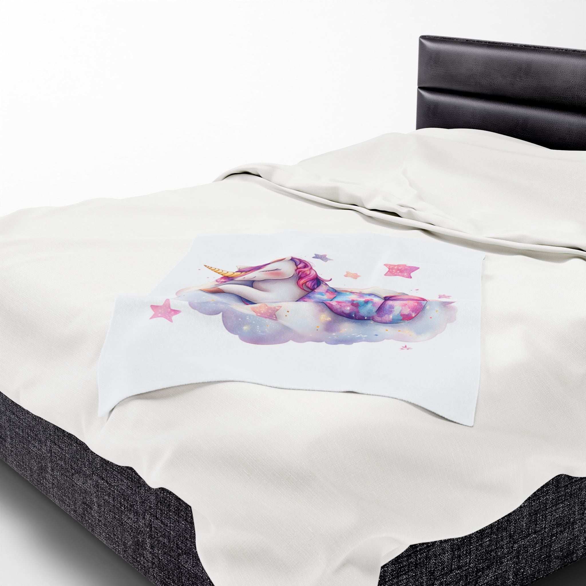Dreamy Unicorn Velveteen Plush Blanket | Cozy Soft Throw for Kids & Nursery Decor