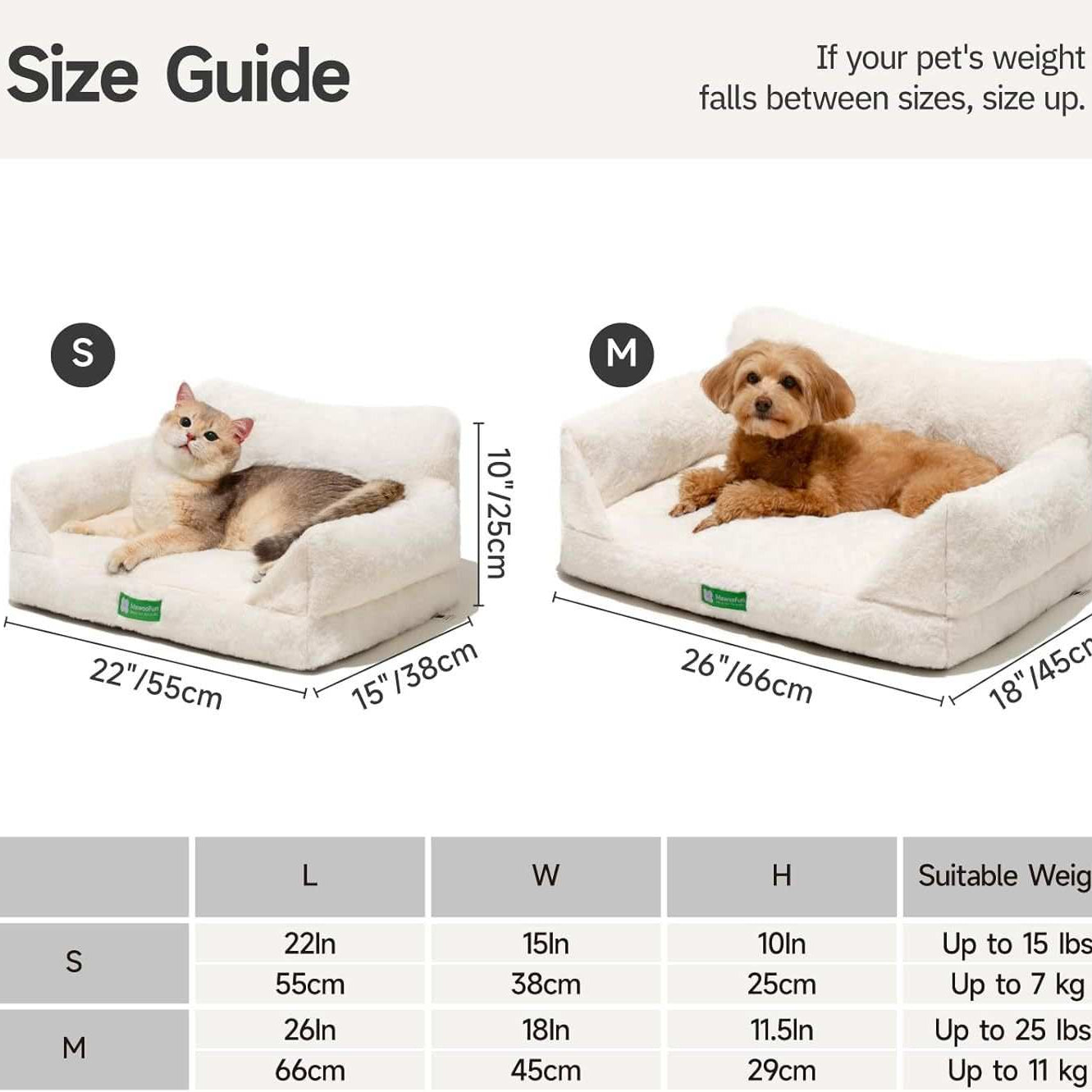 Luxury Pet Sofa Bed - Ultra-Soft Faux Rabbit Fur With Removable Cover