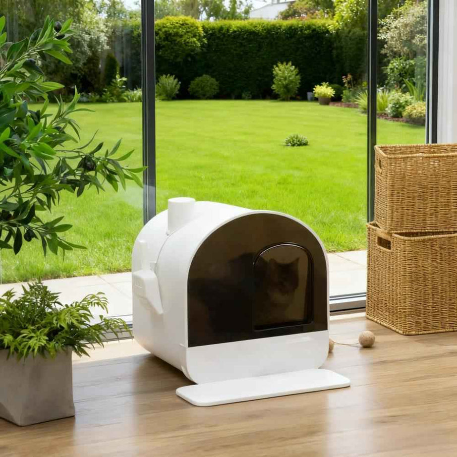 Cat Litter Box With Lid - Hooded Filter Scoop Included