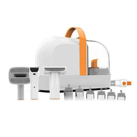 Pet Electric Hair Clipper with Suction - Built-in Vacuum Grooming Tool