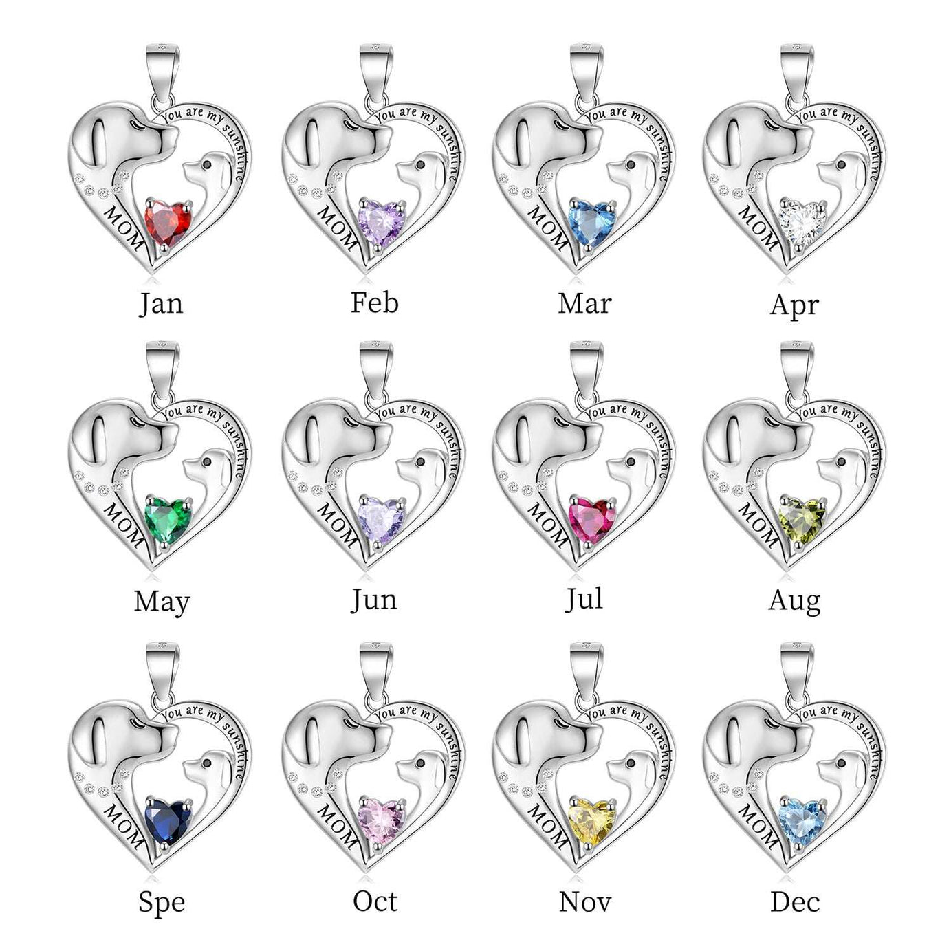 S925 Sterling Silver Cute Dog Necklace Mother's Day Series Sweater Chain