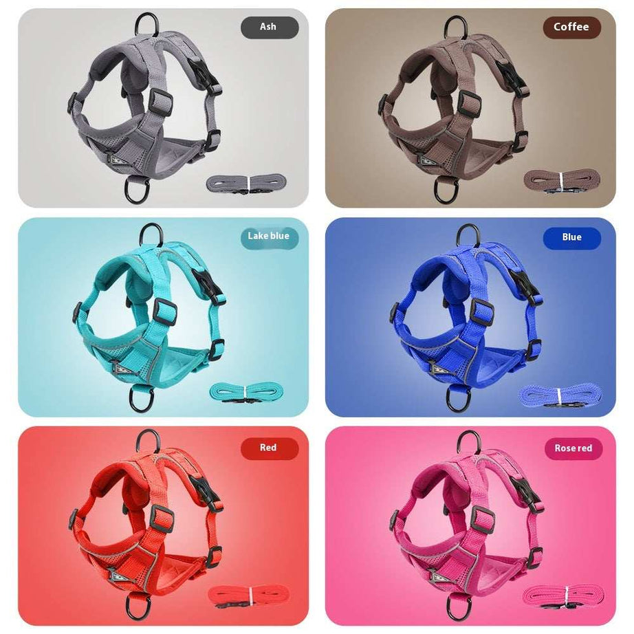 Fully Adjustable Cat Vest Pet Harness with Matching Leash