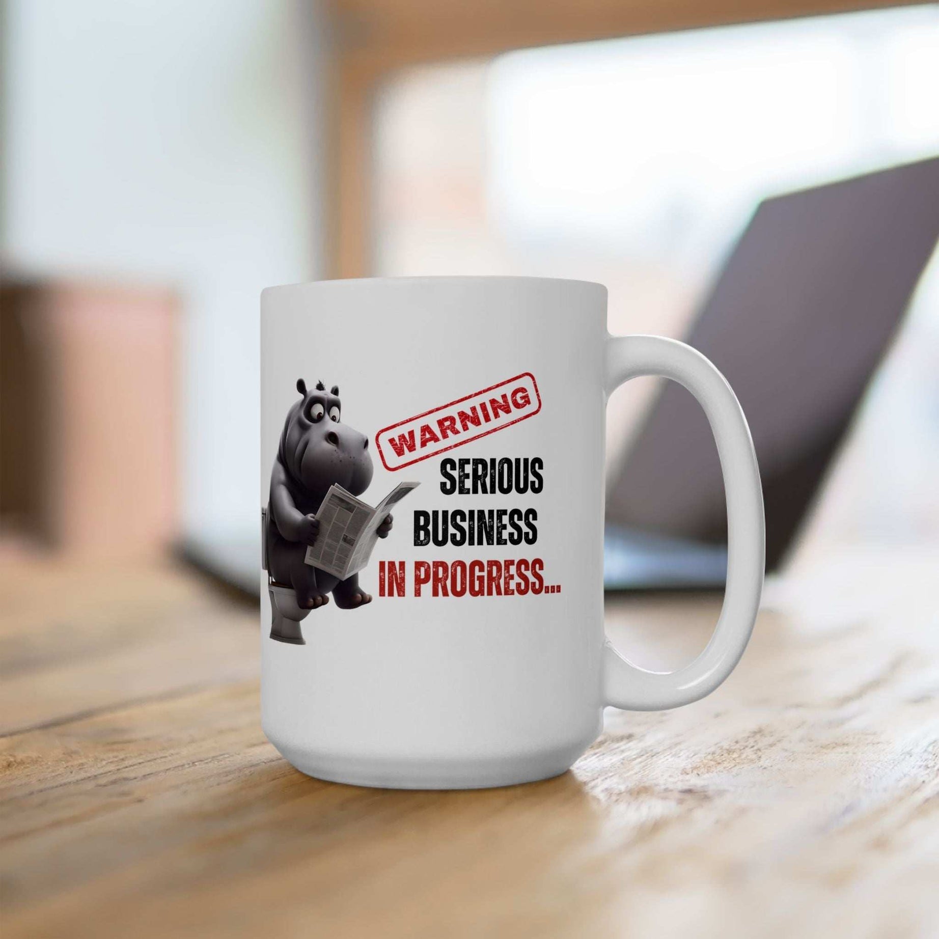 Funny Toilet Humor Ceramic Mug - 11oz & 15oz Coffee Cup for Adults