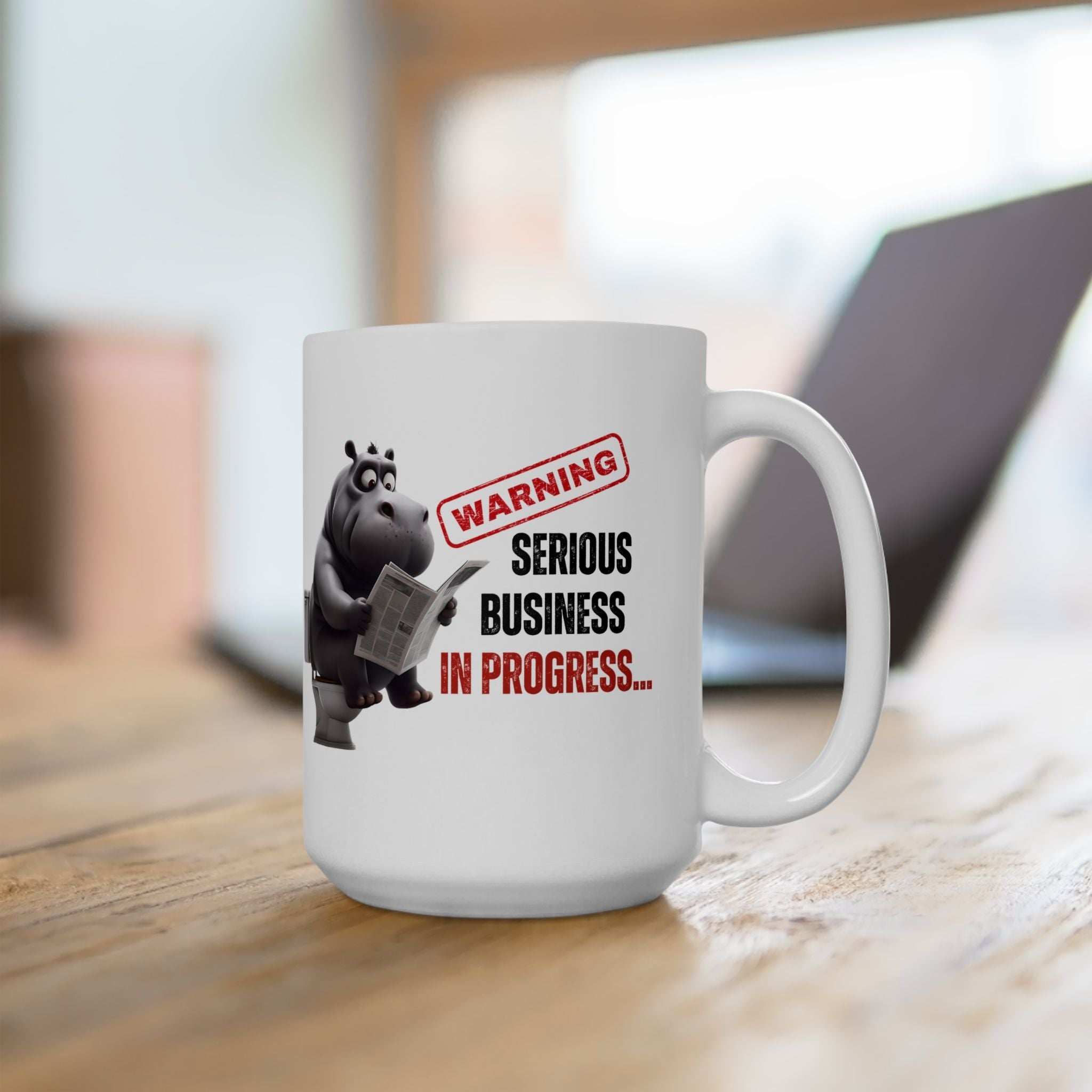 Funny Toilet Humor Ceramic Mug - 11oz & 15oz Coffee Cup for Adults