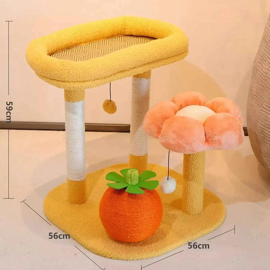 Cat Scratching Post Sisal - Soft Plush Tower Platform
