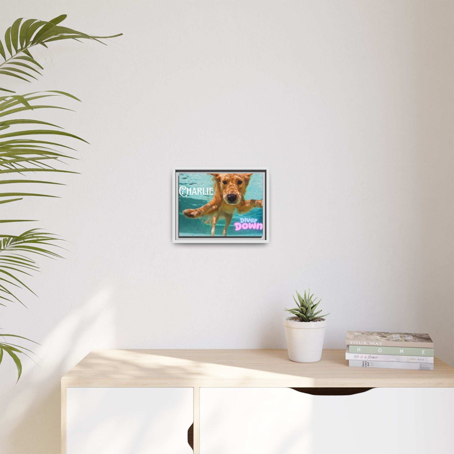 Framed Personalized Landscape Photo Canvas Wall Art - 'Add your Caption'