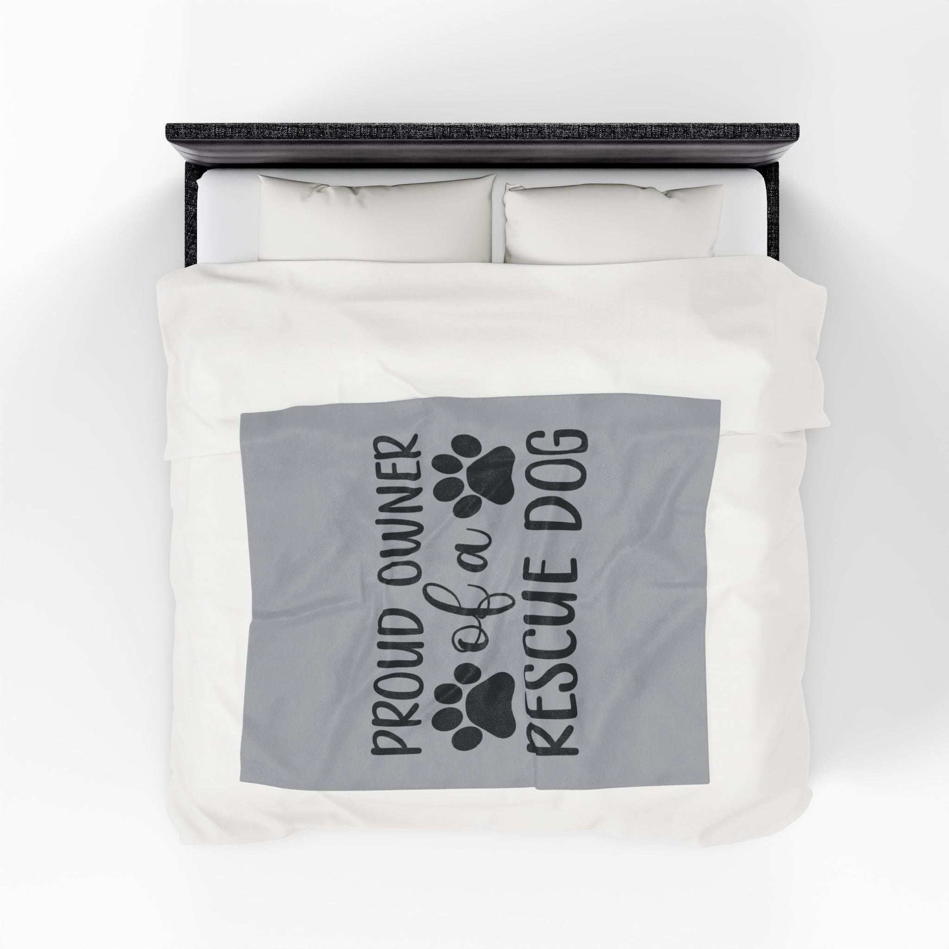 Proud Owner of a Rescue Dog Velveteen Plush Blanket - Cozy Pet Lover Gift