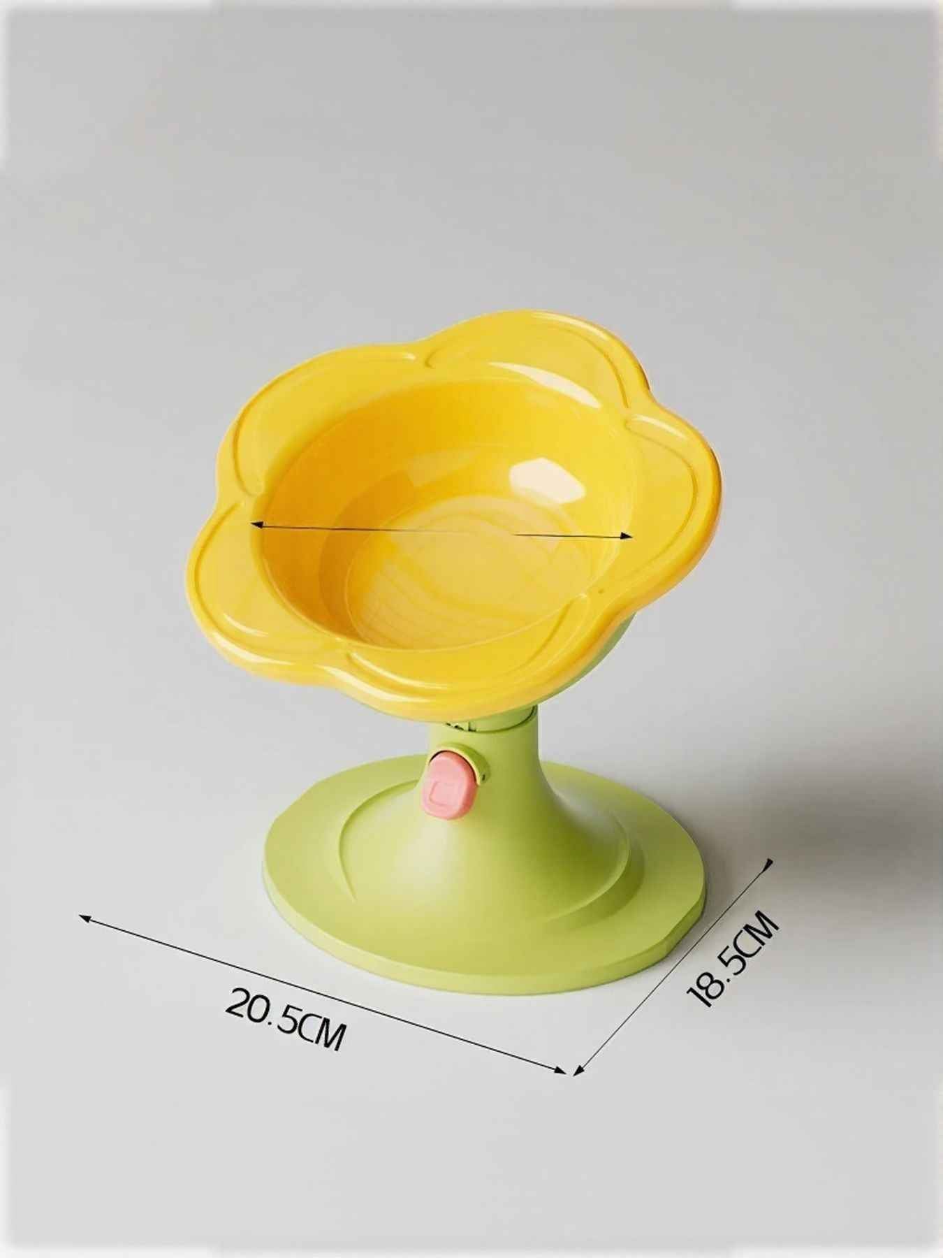 Pet Flower Bowl Ceramic - Elevated Pedestal Feeding Dish