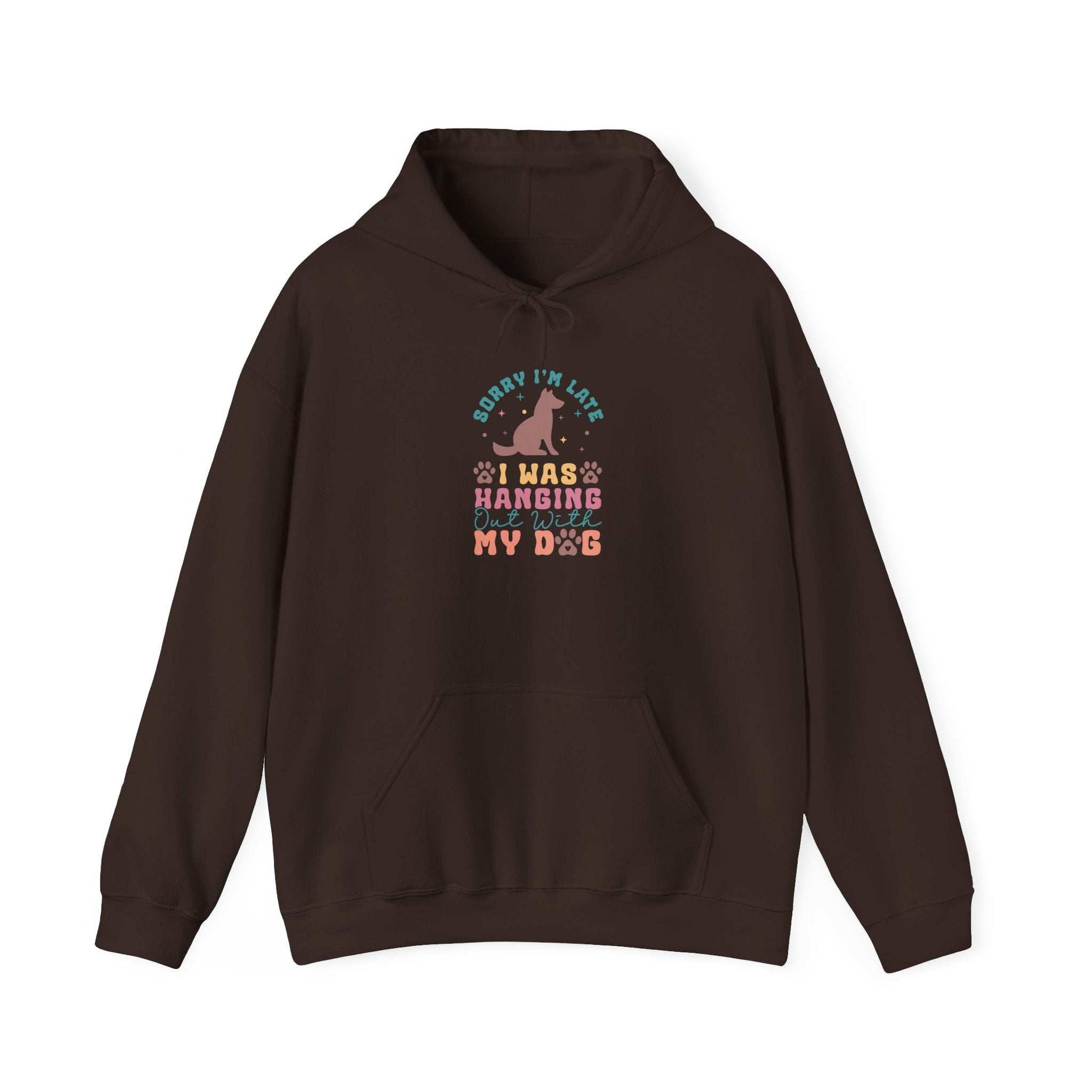 Funny Dog Lover Sweatshirt - "Sorry I'm Late, I Was Hanging Out With My Dog" - Unisex Heavy Blend™ Hoodie