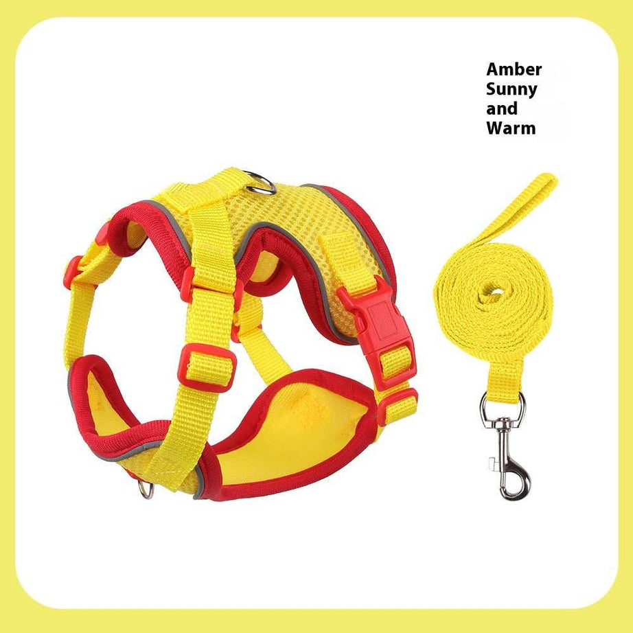 Fully Adjustable Cat Vest Pet Harness with Matching Leash