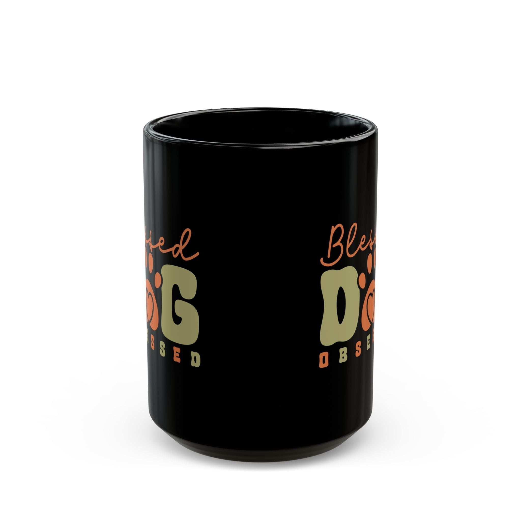 Blessed Dog Obsessed Black Mug - Perfect Gift for Dog Lovers