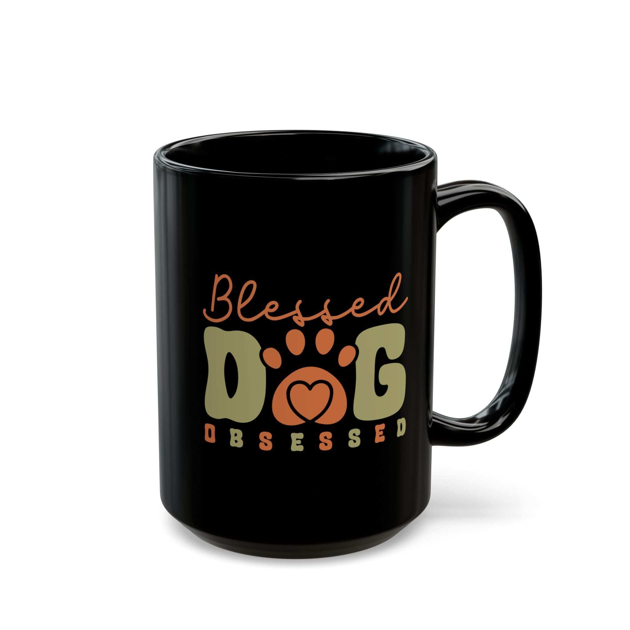 Blessed Dog Obsessed Black Mug - Perfect Gift for Dog Lovers
