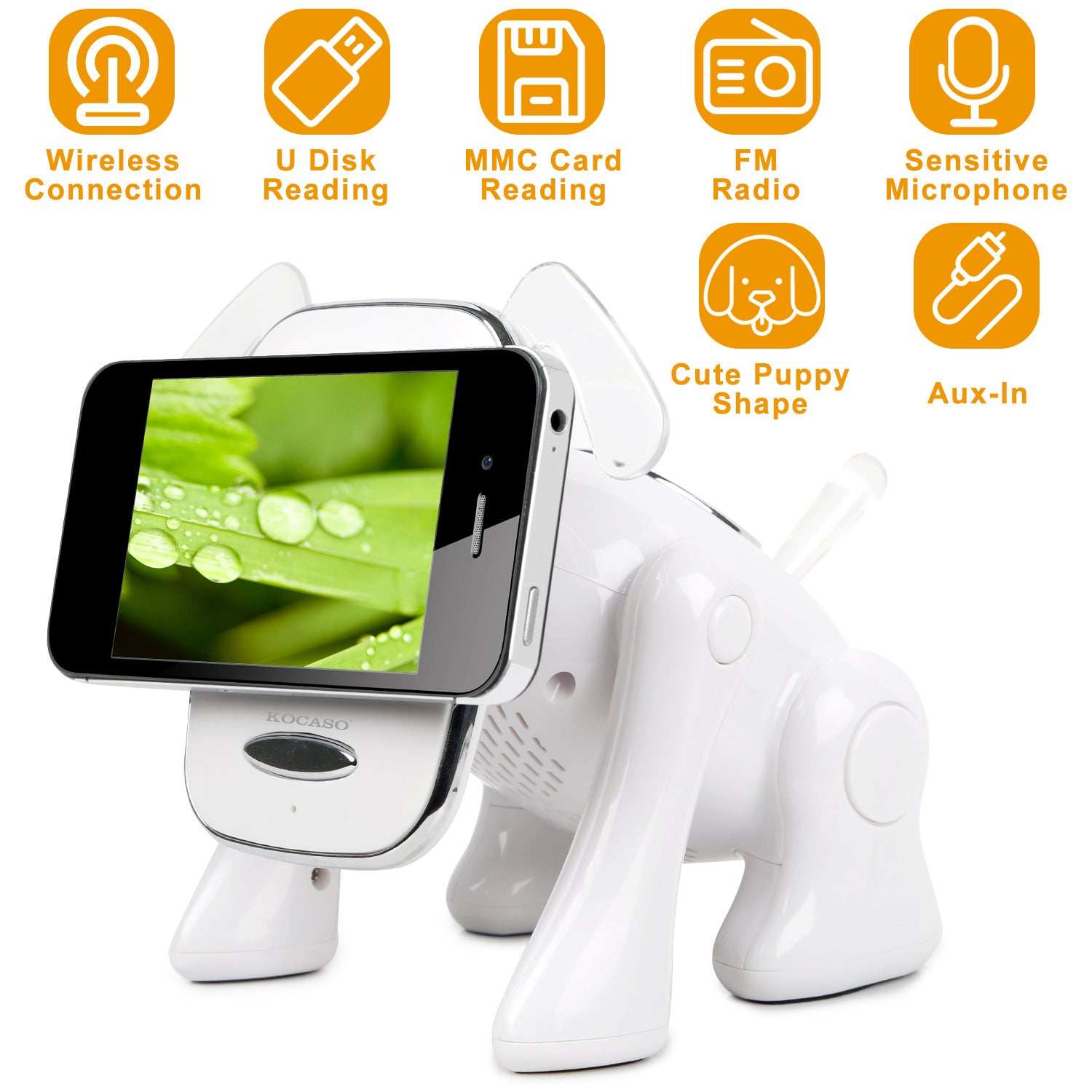 Puppy Dog Bluetooth Speaker - Portable Wireless Music Player