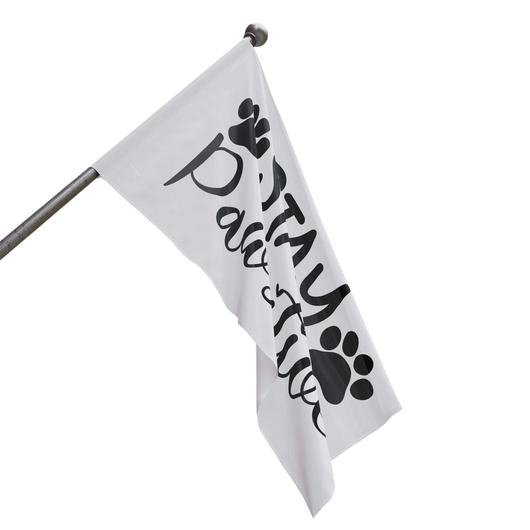 Paw Print Flag - Stay Pawsitive Home Decor