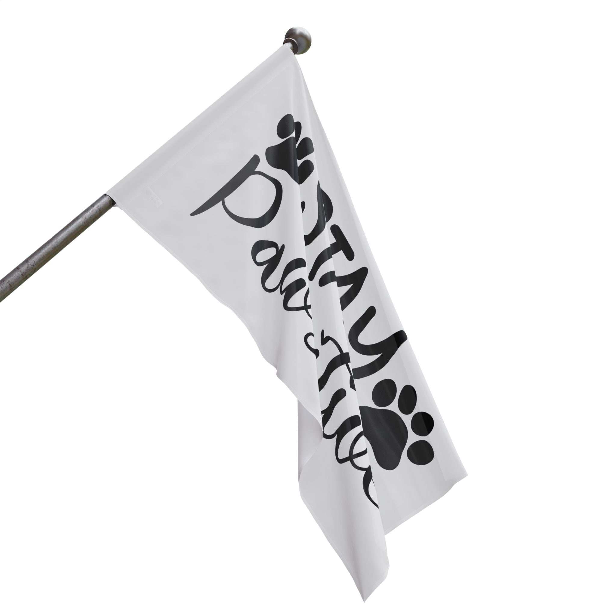 Paw Print Flag - Stay Pawsitive Home Decor