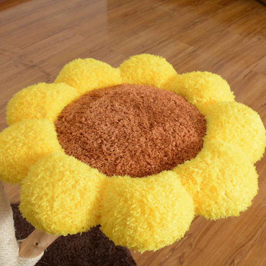 Cat Tree Sunflower Multi-Level - Wooden Condo with Perch Platforms