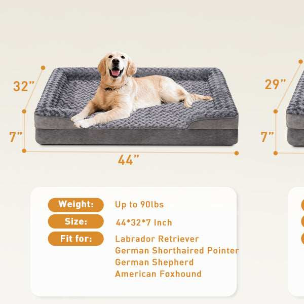 Chew Proof Orthopedic Dog Sofa - Washable Luxury Bed
