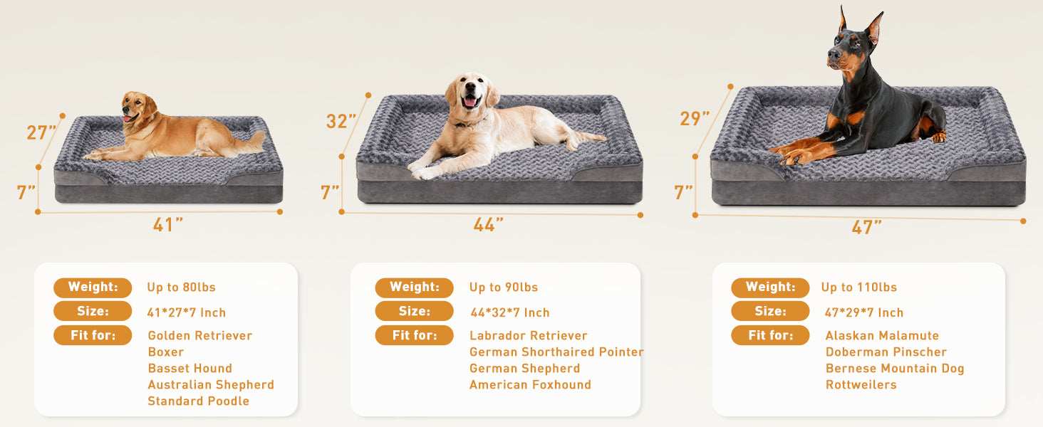 Chew Proof Orthopedic Dog Sofa - Washable Luxury Bed