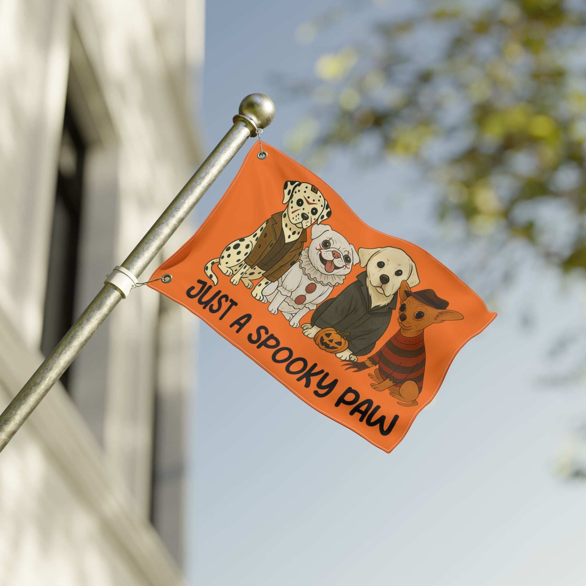 Halloween Dog Garden Flag - Spooky Pet Lover Outdoor Decoration