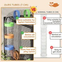 Hamster Cage 5 Tier - Large Rolling Habitat with Tubes