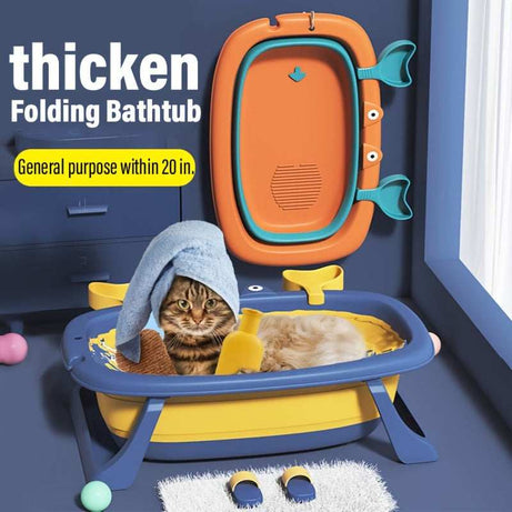 Portable Foldable Pet Tub Suitable For Cats And Small Dogs Under 20 Pounds