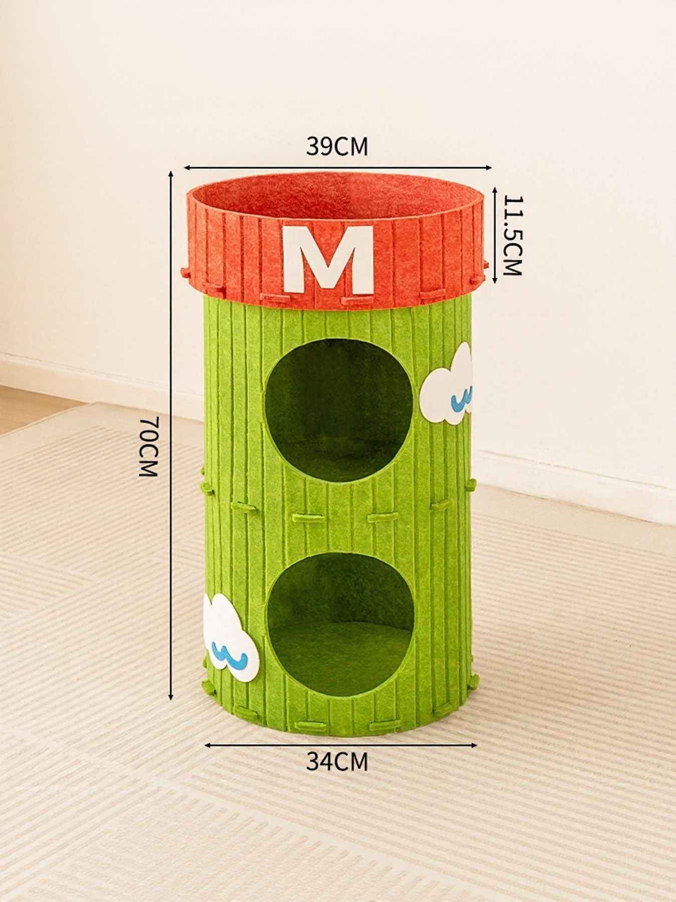 Cat House Cube Tunnel System - Felt Interactive Hideaway