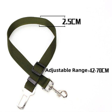 Dog Car Seat Belt - Adjustable Pet Safety Harness Leash