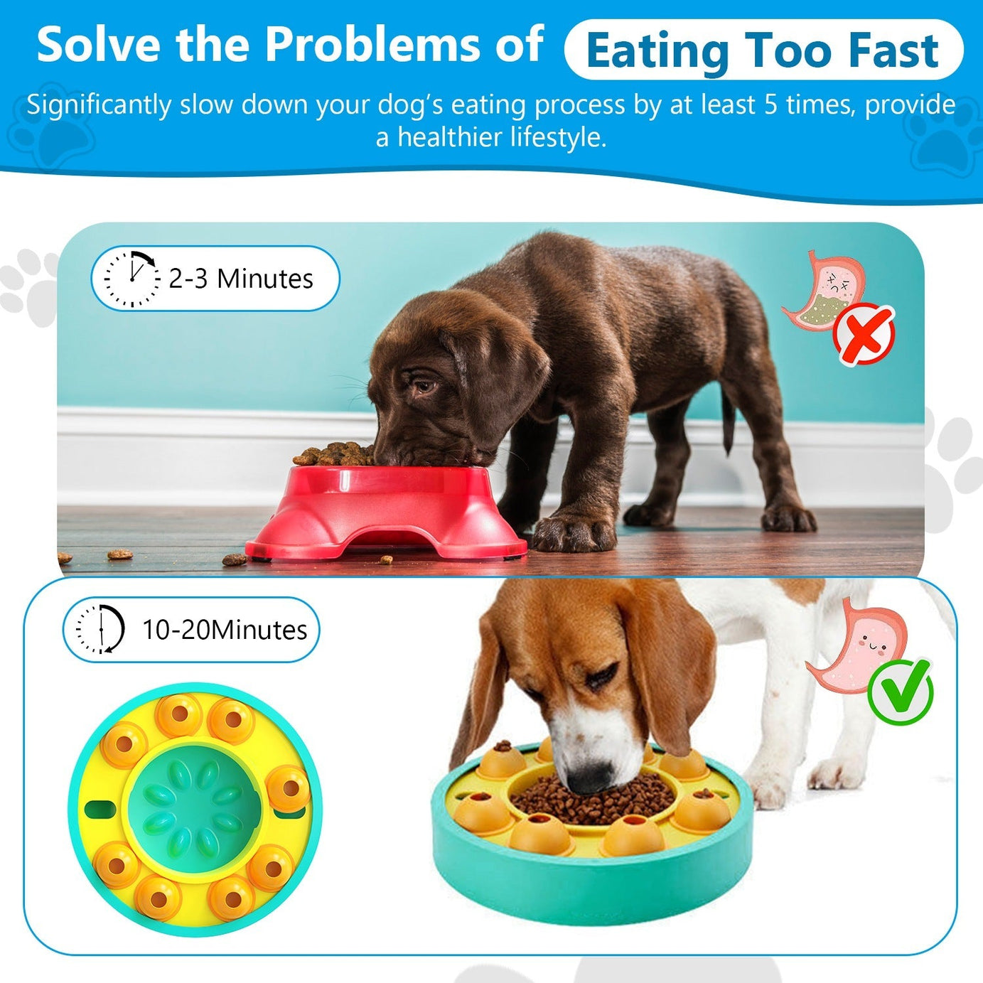 Dog Puzzle Feeder - Slow Feeding IQ Training Toy