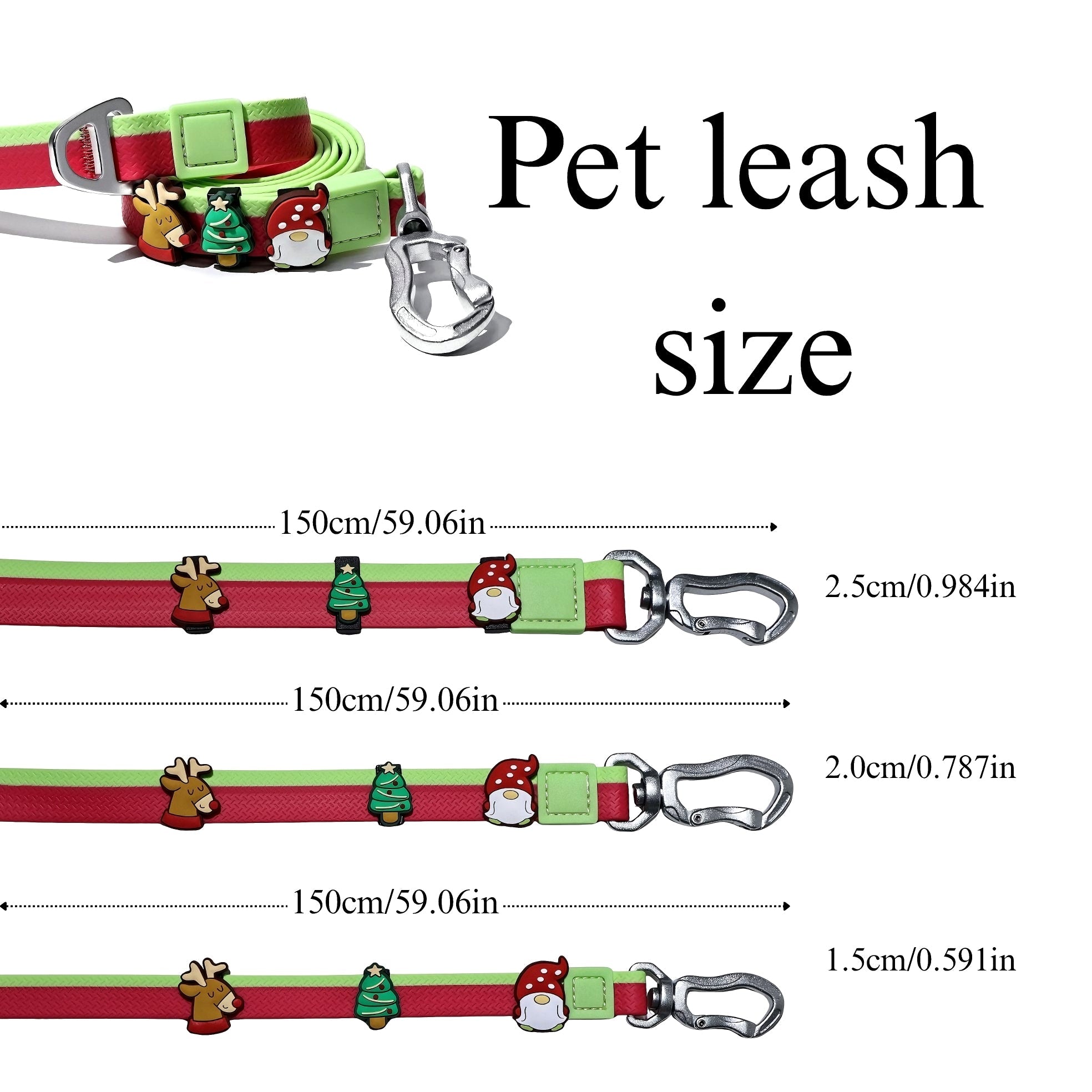 DIY Pet Leash Set - Dual-Color Embossed with 12 Accessories