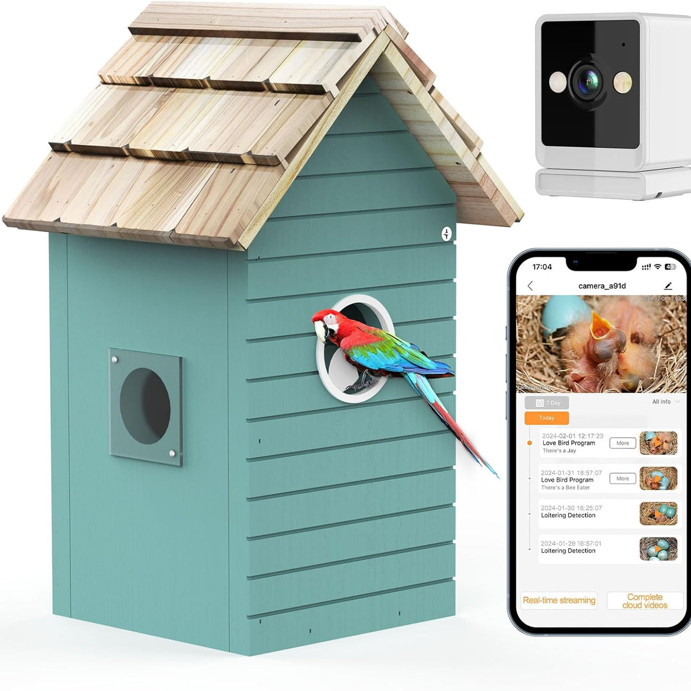 BirdNest AI House - Smart Camera 3MP 10K Species ID