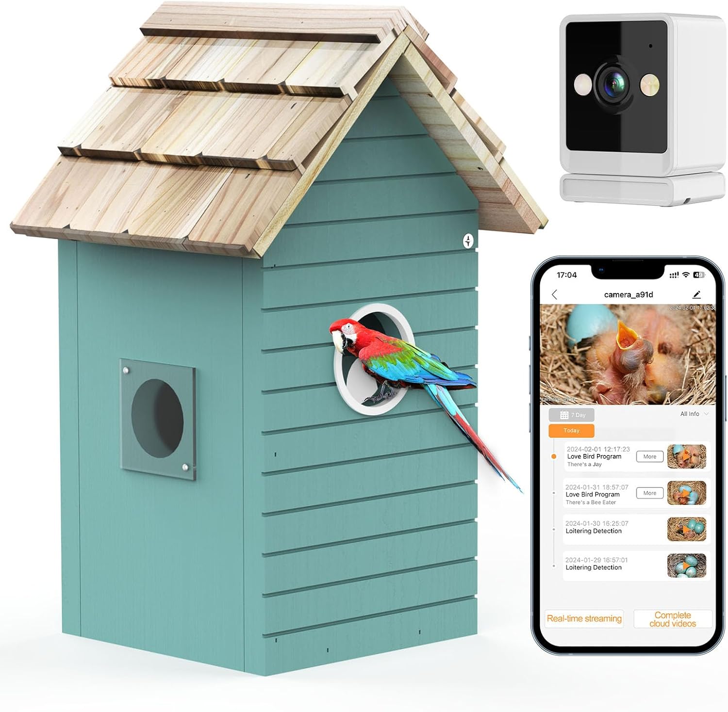 BirdNest AI House - Smart Camera 3MP 10K Species ID