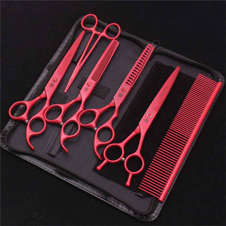 Pet Grooming Scissors Set - Dog Cat Hair Trimming Kit