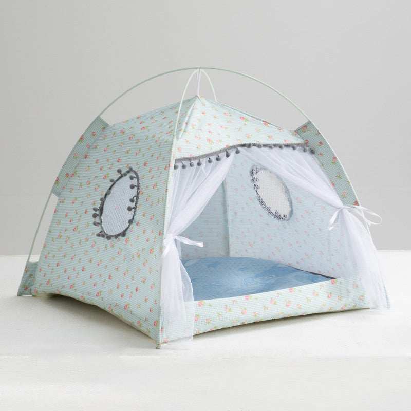 Portable Cat Tent Nest with Summer Bug Screen