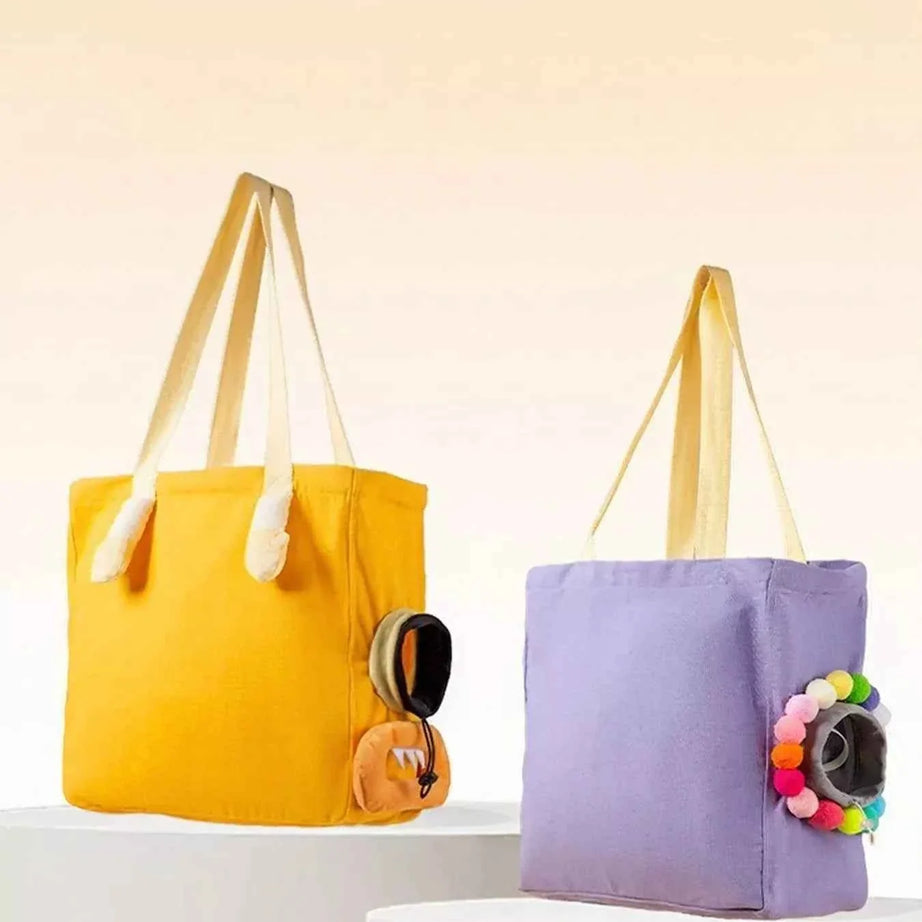 Portable Pet Bag - Breathable Canvas Carrier