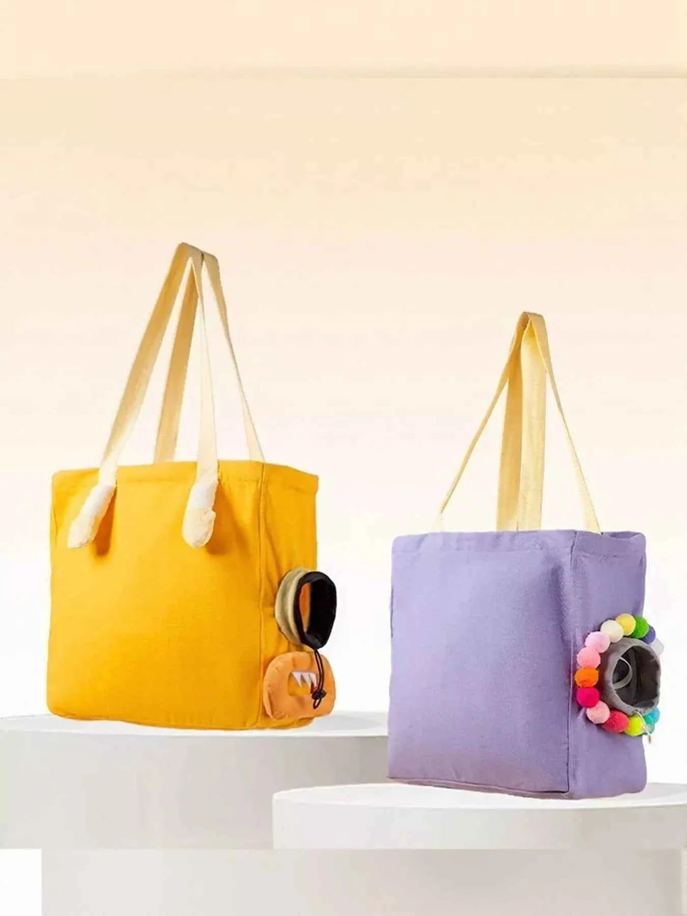 Portable Pet Bag - Breathable Canvas Carrier