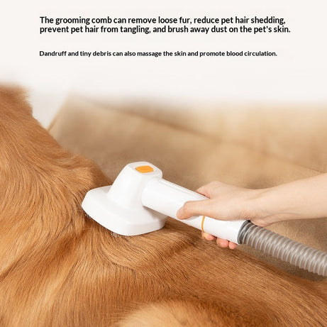 Pet Electric Hair Clipper with Suction - Built-in Vacuum Grooming Tool