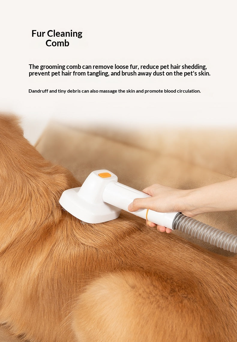 Pet Electric Hair Clipper with Suction - Built-in Vacuum Grooming Tool