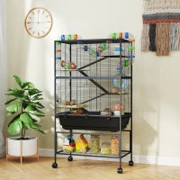 Hamster Cage 5 Tier - Large Rolling Habitat with Tubes